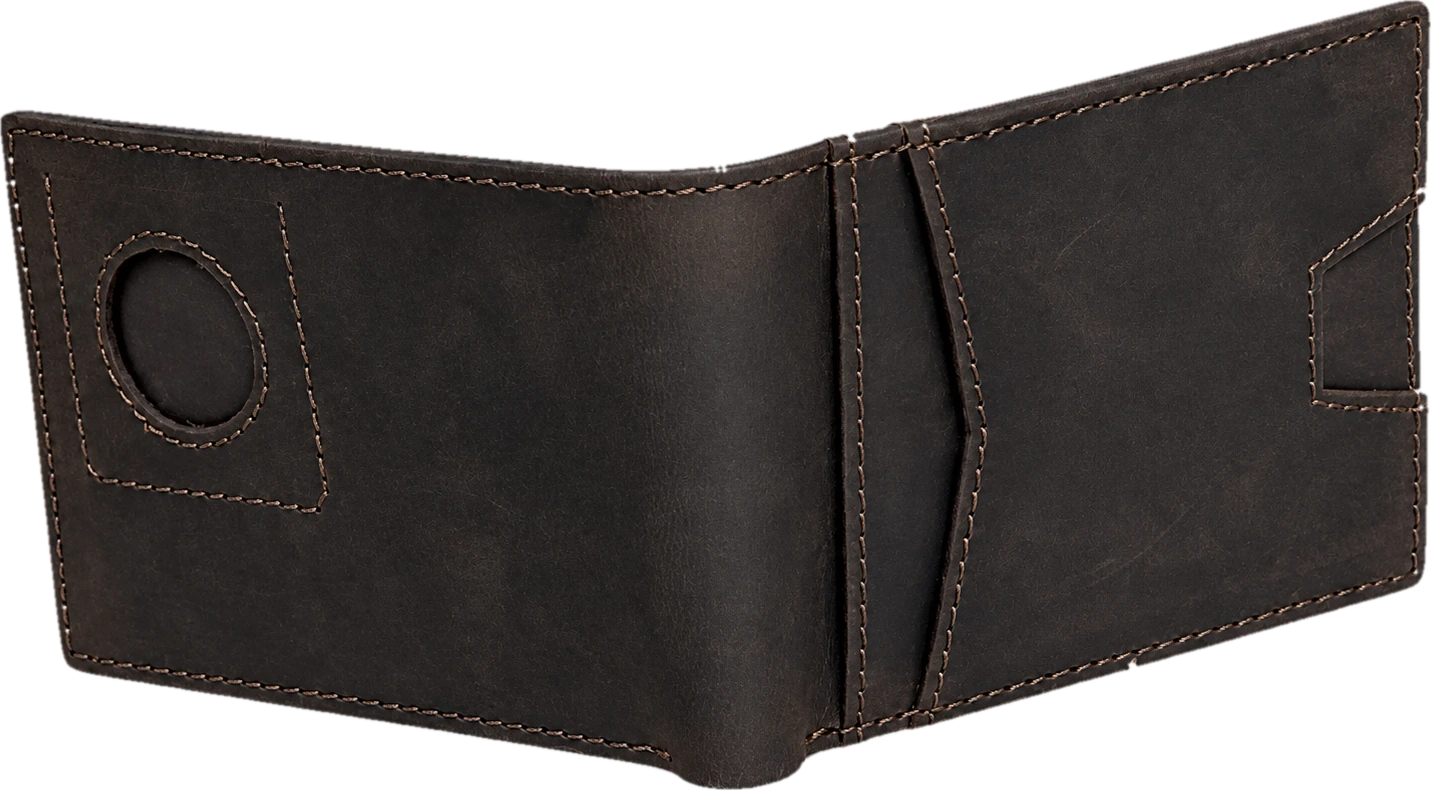 Trace in dark brown, opened